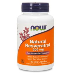 NOW NATURAL RESVARATROL 200MG 120 vcaps