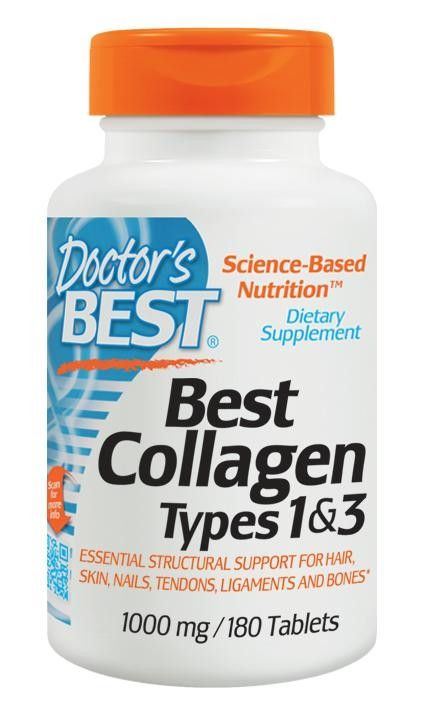 DOCTOR'S BEST COLLAGEN TYPES 1 & 3 1000MG 180 TAB